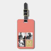 Étiquette À Bagage Créez votre propre collection photo Mariage Monogr (Devant Vertical)