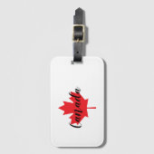 Étiquette À Bagage Créez votre propre feuille d'érable rouge du Canad (Devant Vertical)