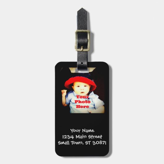 Étiquette À Bagage Créez votre propre Modèle de cadeaux photo (Devant Vertical)