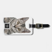 Étiquette À Bagage Créez votre propre monogramme photo complet person (Devant horizontal)