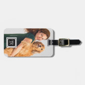 Étiquette À Bagage Créez votre propre monogramme photo complet person (Devant horizontal)