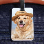 Étiquette À Bagage Créez votre propre photo personnelle 2 animal de c<br><div class="desc">Marque de bagage photo personnalisée de votre meilleur ami. Créez un cadeau amusant à votre amoureux des chiens préféré, maman de chien ou papa de chien. Qu'il s'agisse de jour, de Fête des pères, d'un anniversaire ou de Noël, ces étiquettes de bagages photo font un cadeau parfait, et des peluches...</div>
