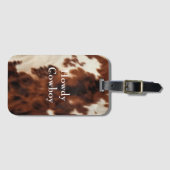 Étiquette À Bagage Crème Brown Vachette du sud-ouest (Devant Horizontal)