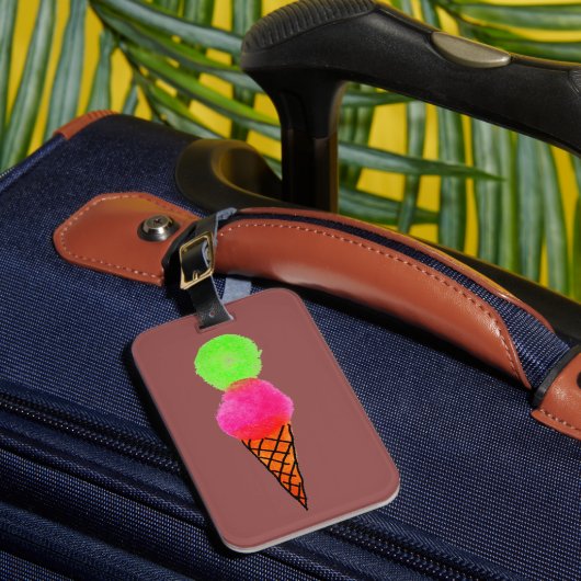 Étiquette À Bagage Crème glacée pop art (Insitu Rectoal 1)