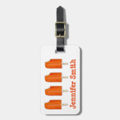 Étiquette À Bagage Crème orange crème glacée Popsicle Pop (Devant Vertical)