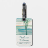Étiquette À Bagage Crépuscule paisible tropical (Dos Vertical)