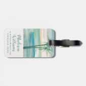 Étiquette À Bagage Crépuscule paisible tropical (Dos horizontal)