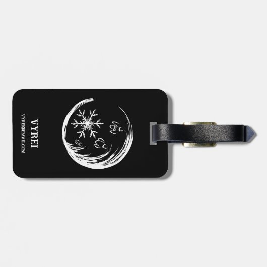 Étiquette À Bagage Crest d'hiver (Dos horizontal)