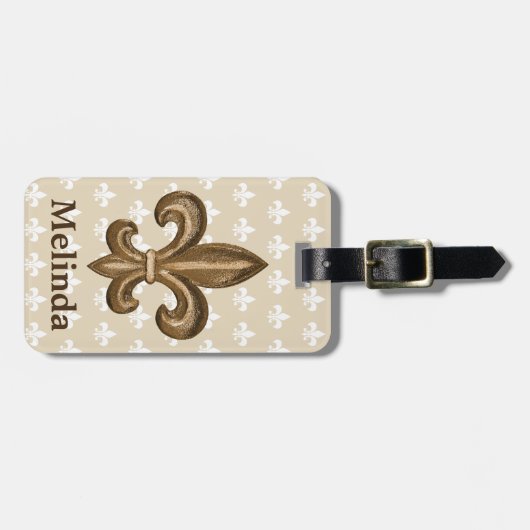 Étiquette À Bagage Crest & Name (Devant horizontal)