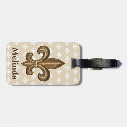 Étiquette À Bagage Crest & Name (Dos horizontal)