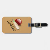 Étiquette À Bagage Cricket, chauve-souris et balle (Devant horizontal)