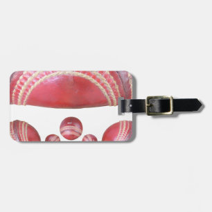 Étiquette À Bagage Crimson Spin - Une Belle Balle Rouge De Cricket Ar