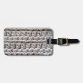 Étiquette À Bagage Crochet coton Fil Texture - Ecru (Devant horizontal)