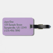 Étiquette À Bagage Crocus violets ensoleillés (Dos horizontal)