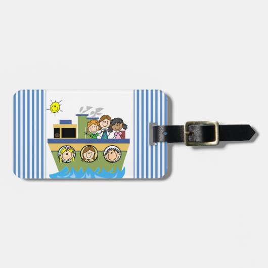 Étiquette À Bagage Croisière de filles (Devant horizontal)