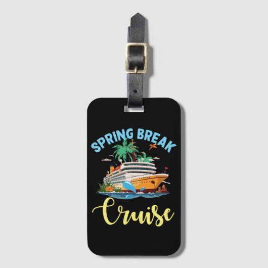 Étiquette À Bagage Croisière de vacances de printemps (Devant Vertical)
