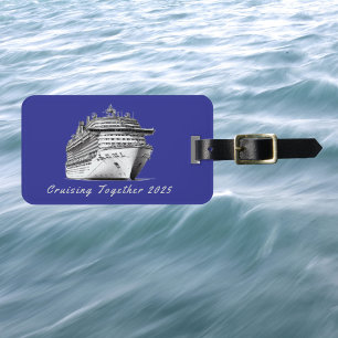 Étiquette À Bagage Croisière Ensemble Blue Personnaliser
