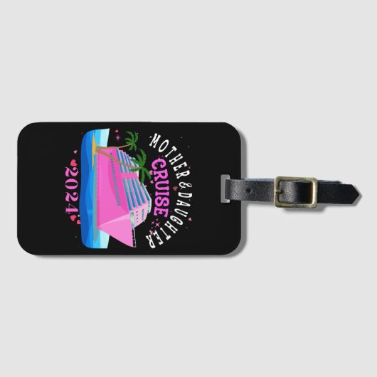 Étiquette À Bagage Croisière Mère Et Fille 2024 (Devant Horizontal)