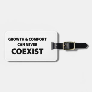 Étiquette À Bagage Croissance Et Confort Ne Peuvent Jamais Coexister