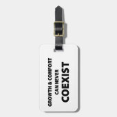 Étiquette À Bagage Croissance Et Confort Ne Peuvent Jamais Coexister (Devant Vertical)