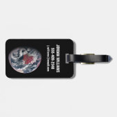 Étiquette À Bagage Croissance plante Sur La Planète Terre. (Dos horizontal)