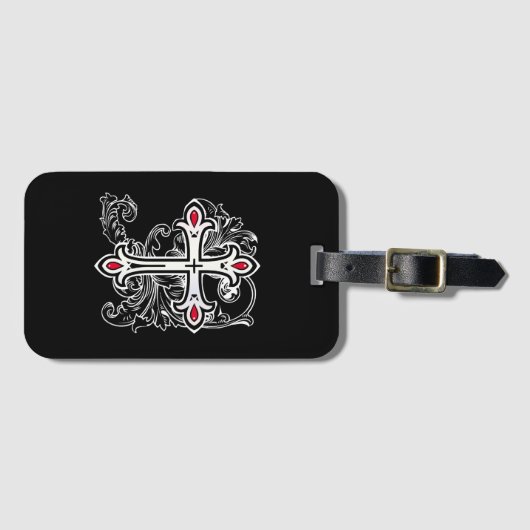Étiquette À Bagage Croix gothique (Devant Horizontal)