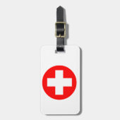 Étiquette À Bagage Croix Médicale (Devant Vertical)