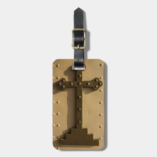 Étiquette À Bagage Croix religieuse chrétienne, Irak (Devant Vertical)