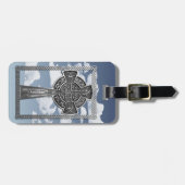 Étiquette À Bagage Croix usée en métal (Devant horizontal)