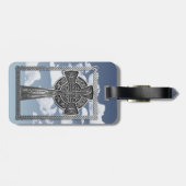 Étiquette À Bagage Croix usée en métal (Dos horizontal)