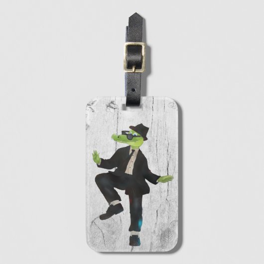 Étiquette À Bagage Croko Blues (Devant Vertical)