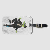 Étiquette À Bagage Croko Blues (Devant Horizontal)