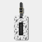 Étiquette À Bagage Croquis d'avion personnalisé (Devant Vertical)