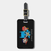 Étiquette À Bagage Croquis de la Mini Justice League (Devant Vertical)