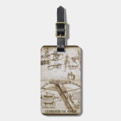 Étiquette À Bagage Crossbow Arme géante de Léonard de Vinci (Devant Vertical)