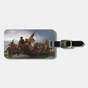 Étiquette À Bagage Crossing Delaware 1776 : Général George Washington