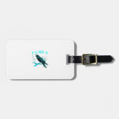 Étiquette À Bagage Crow F-Caw-F Funny Bird Retro (Devant horizontal)