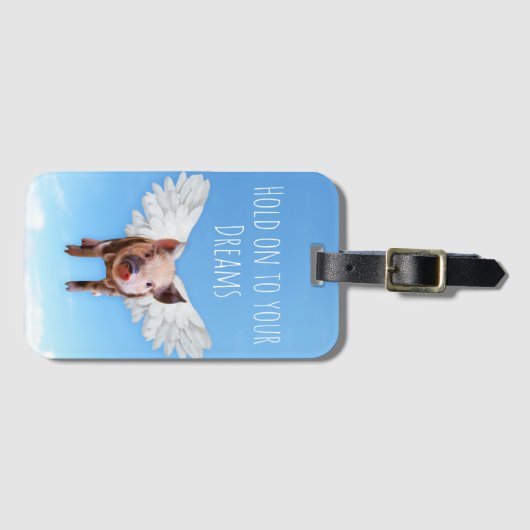 Étiquette À Bagage Croyez en Dreams Funny Pigs pourrait voler (Devant Horizontal)