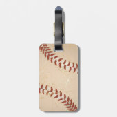 Étiquette À Bagage cru de base-ball (Dos Vertical)