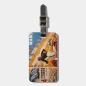 Étiquette À Bagage cru français de course de voiture - 24h du Mans (Devant Vertical)