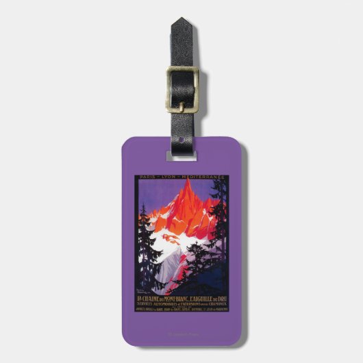 Étiquette À Bagage Cru PosterEurope de Chaine De Mont Blanc de La (Devant Vertical)