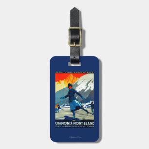 Étiquette À Bagage Cru PosterEurope de Chamonix-Mont Blanc