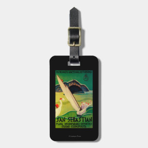 Étiquette À Bagage Cru PosterEurope de San Sebastian