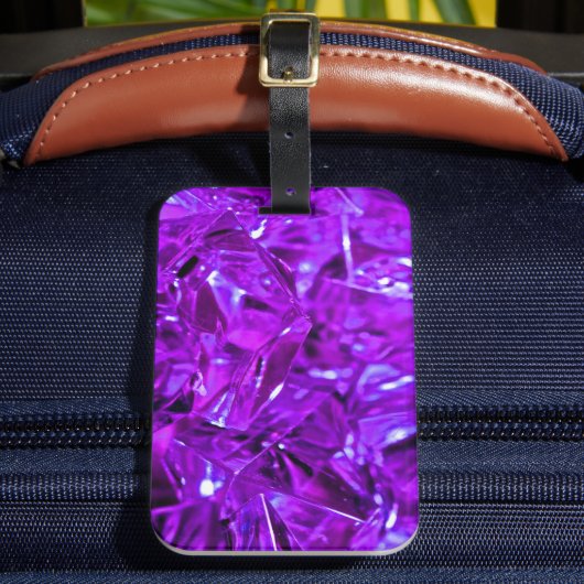 Étiquette À Bagage Crystal Amethyst Purple Gemstone (Insitu Rectoal 2)