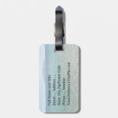 Étiquette À Bagage Crystal Water View Blue Sky Beach Vibe Paisible (Dos Vertical)