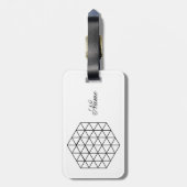 Étiquette À Bagage Cube 3D géométrique Thunder_Cove (Dos Vertical)