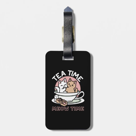Étiquette À Bagage Cuddin en coupe - Tea Time adorable (Dos Vertical)