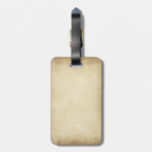 Étiquette À Bagage Cuir bronzage de Faux de lapin (Dos Vertical)