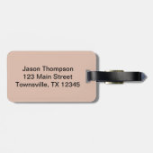 Étiquette À Bagage Cuir Denim vintage (Dos horizontal)