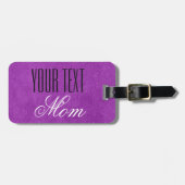 Étiquette À Bagage Cuir pourpre (Devant horizontal)